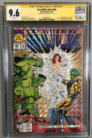 Incredible Hulk 400 Cgc Ss 9.  6 Signed By Gary Frank Holo Grafx Foil Cover