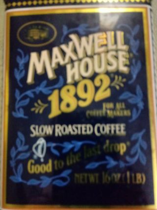 Vintage Coffee Tin Maxwell House 100 Yr Annivrrsary 1892 - 1992