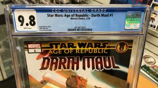 CGC 9.  8 Star Wars: Age of Republic Darth Maul 1 Marvel Comics 2