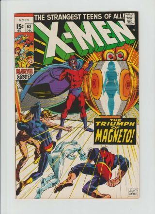 X - Men 63 (dec.  1969,  Marvel) Vf/nm (9.  0) X - Men Vs.  Magneto
