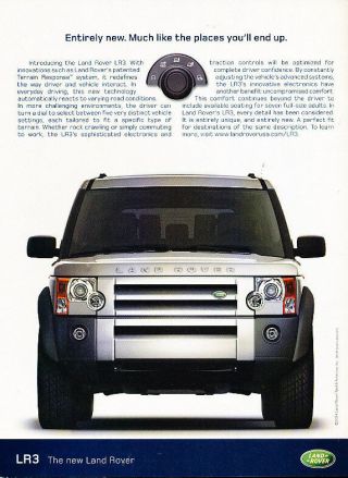2005 Land Rover Lr3 - Entirely - Vintage Advertisement Ad A30 - B