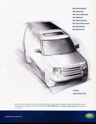 2004 Land Rover Lr3 - Sketch - Classic Vintage Advertisement Ad A12 - B