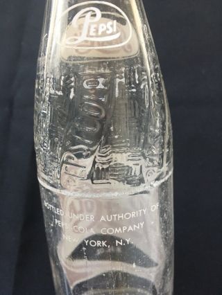Vintage 1950 ' S Pepsi - Cola Sparkling Soda Bottle 8 Fluid oz,  York,  NY 2