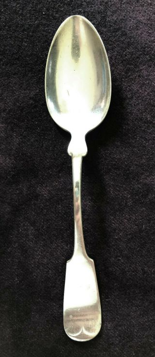Antique Sterling Plate Fiddle Serving Spoon Amn Sterling Co.