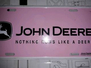 John Deere Tractor Logo Aluminum License Plate