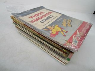 33 Dell Three Dimension Comics Mighty Mouse Turok Fly Richie Rich Bob Hope Dc