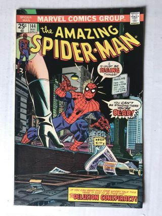 Spider - Man 144 May 1975 Vintage Marvel Unread