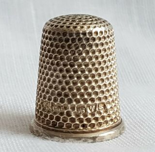 Antique 1921 George V Sterling Silver Thimble Size 6 Charles Horner Chester