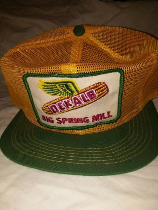 Vintage Dekalb Big Spring Mill Patch K Products Trucker/farmer Hat