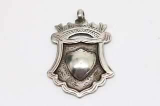 A Antique C1920 ' s Sterling Silver 925 Fob Medal Pendant 13999 2