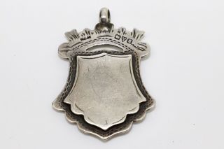 A Antique C1920 ' s Sterling Silver 925 Fob Medal Pendant 13999 3