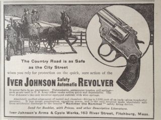 1911 Ad (xe15) Iver Johnson Arms & Cycle.  Fitchburg,  Mass.  Safety Revolver
