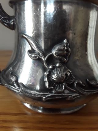 Forbes Silverplate Art Noveau Drinking Cup Monogram Lovely Piece 3