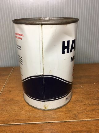 Vintage Texaco Havoline Full Quart Metal Oil Can 20 - 20W HD - with dent 2