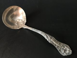 Antique Simeon L George H Rogers Silverplate Ornate Serving Gravy Ladle Spoon