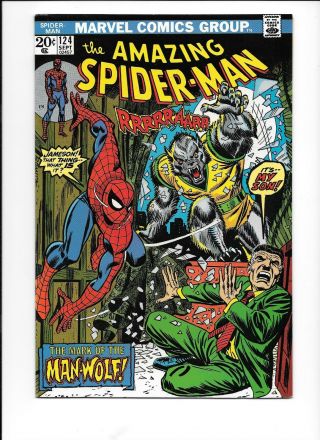 The Spider - Man 124 September 1973 1st Appearance Man - Wolf