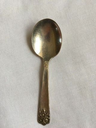 Childs Baby Spoon 4 " Long,  Wm Rogers & Son Is April Silverplate
