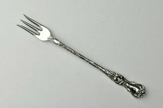 Single (1) Wallace Silver Silverplate 1902 Floral Cocktail Seafood Fork