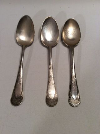Wm Rogers 4 Silverplate Serving Or Tablespoons St James Pattern