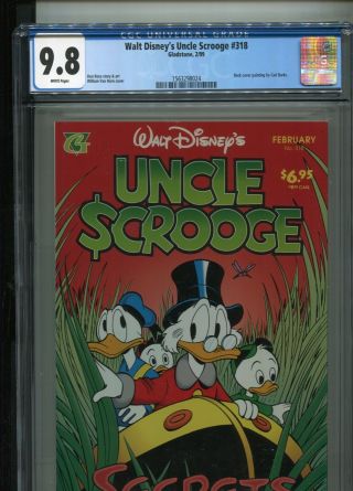 Walt Disney’s Uncle Scrooge 318 Giant Don Rosa Carl Barks Back - C Cgc Nm/m 9.  8