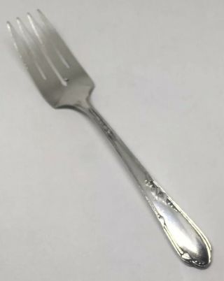 Vtg 1936 Silverplate Wm A Rogers Meadowbrook Heather Pattern Salad Fork No Mono