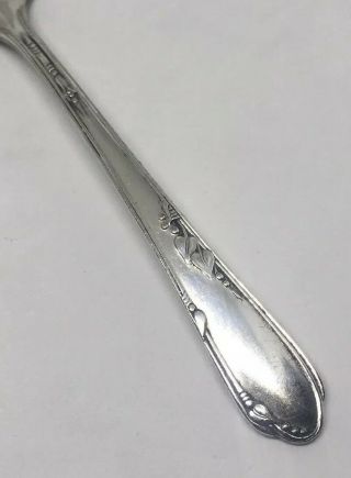 VTG 1936 Silverplate WM A Rogers Meadowbrook Heather Pattern Salad Fork No Mono 3
