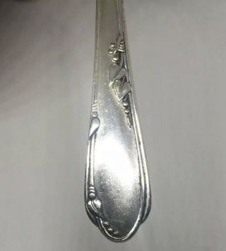 VTG 1936 Silverplate WM A Rogers Meadowbrook Heather Pattern Salad Fork No Mono 5