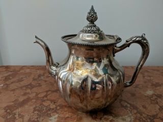 Victor Silver Co Quadruple Plate Tea Pot 2617