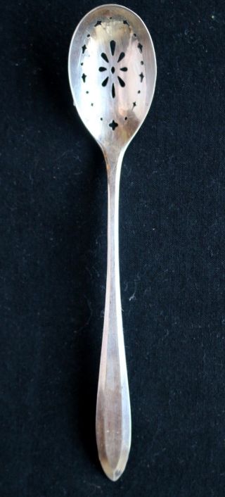 Patrician 1914 By Community Plate Pierced Bowl Short Handle Olive Spoon 5 7/8 "