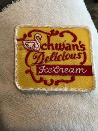 Rare Vintage Schwan’s Delicious Ice Cream Jacket Patch