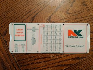 Vintage Old Northrup King Seeding Calculator and stanhay planter info we provide 2