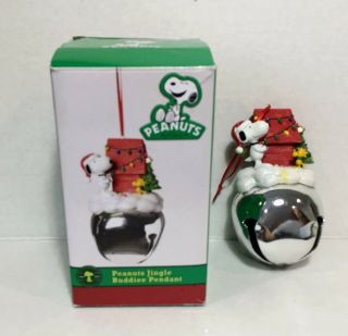 Peanuts Snoopy And Woodstock Extra Large Jingle Bell Christmas Ornament
