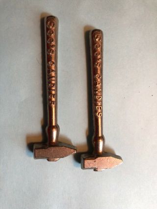 2 Vintage See’s Candies Metal Hammer,  Mallet For Brickle Candy