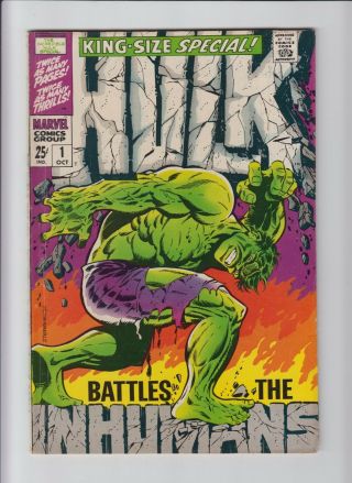 The Incredible Hulk Special 1 (oct 1968,  Marvel) Steranko Cover,