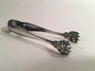 Vintage Silverplate Claw Ice Tongs