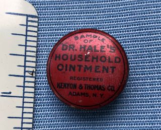 Vintage Dr.  Hale’s Household Ointment Medicine Tin Adams Ny
