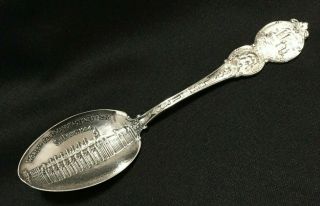 1904 St Louis Worlds Fair Louisiana Purchase Sterling Silver Souvenir Spoon