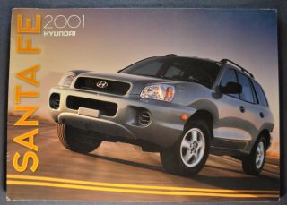 2001 Hyundai Santa Fe Sales Brochure Folder 01
