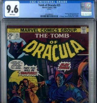Primo: Tomb Of Dracula 25 Nm,  9.  6 Cgc Jc Penny Reprint 1994 Tod Marvel Comics