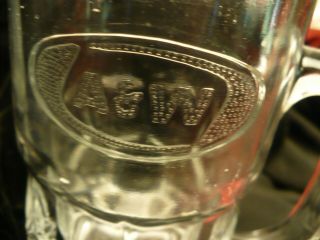 A & W root beer papa bear mug stein 12 oz Canadian fast food 1960 clear logo 2