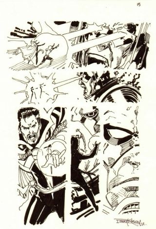 Barry Kitson Signed 2019 Galactus Vs.  Dr.  Strange Prelim Art - Page 15
