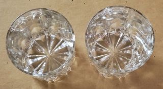 Crown Royal Whiskey Glasses Etched Logo Starburst Cut Glass (Set Of 2) 3
