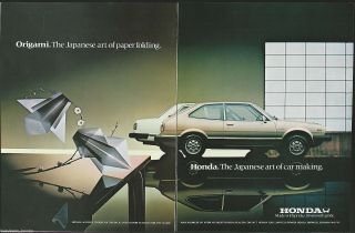 1981 Honda Accord 2 - Page Advertisement,  British Advert,  Honda 2 - Door Origami