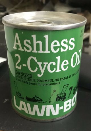 Vintage Lawn Boy 2 Cycle Oil Full Can Ashless 8 Fl Oz
