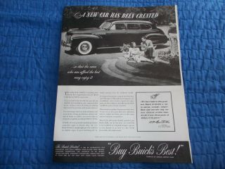 1940 Buick Car Ad Limited Fireball Straight Eight 8 Harlow Herbert Curtice Clip