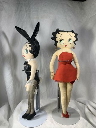 Two Betty Boop Dolls Playboy Bunny Lady in Red Sexy Sweet 2