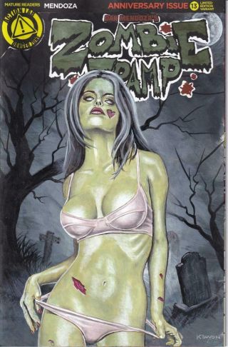 Sexy? Art On Zombie Tramp 13 Blank Sketch Cover Signed,  W/coa