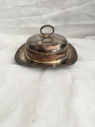 Small Silver Plated Serving Tray With Lid - Bonbon Tray