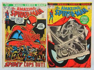 2 Vintage Marvel Comics Group " The Spider - Man " 112 & 113,  1972 Comics
