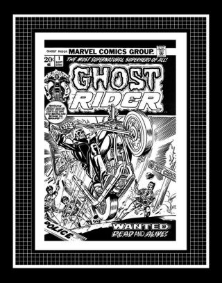 Gil Kane Ghost Rider 1 Rare Production Art Cover